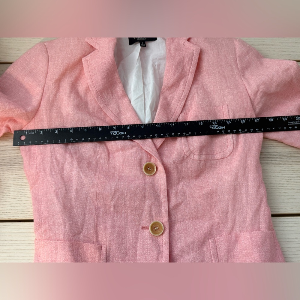 Talbots Soft Pink Linen-Blend Tailored Blazer size 2 NWOT - Picture 10 of 12